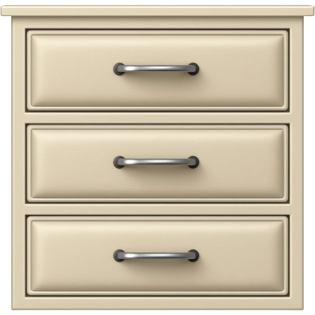 leather drawer with light cream emoji