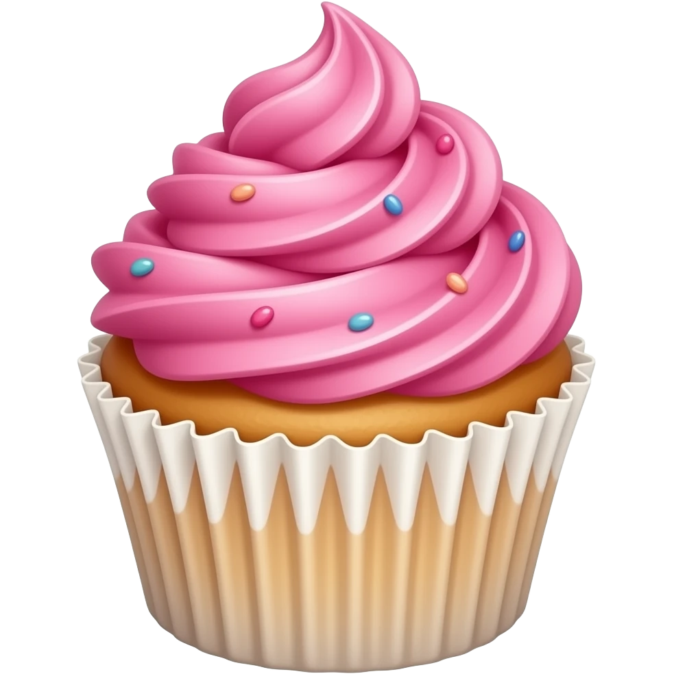 Cupcake with pink icing emoji