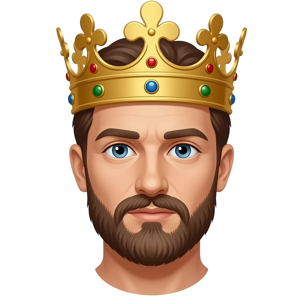 The king wore a Roman crown. emoji