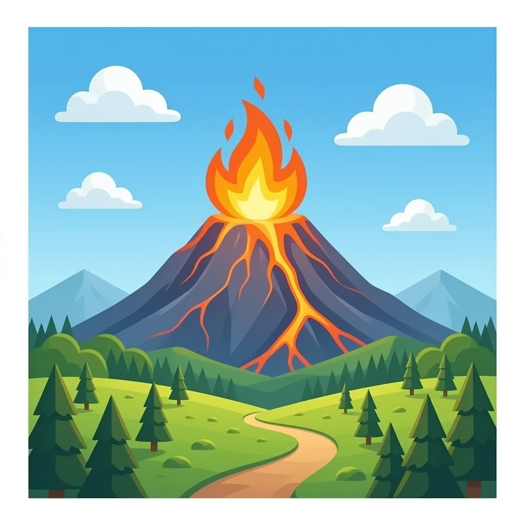 crystal fire mountain emoji