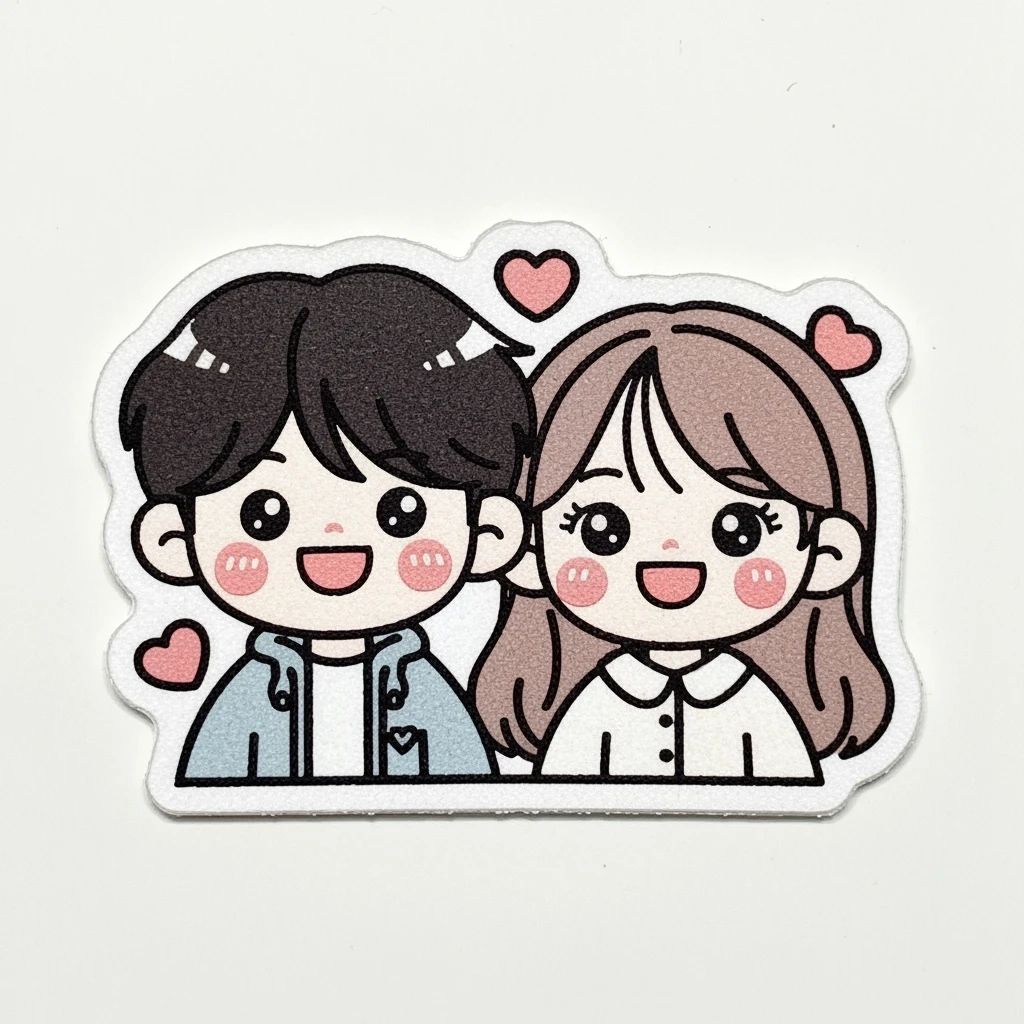 kpop friendship patch, cute, expressive, minimal emoji
