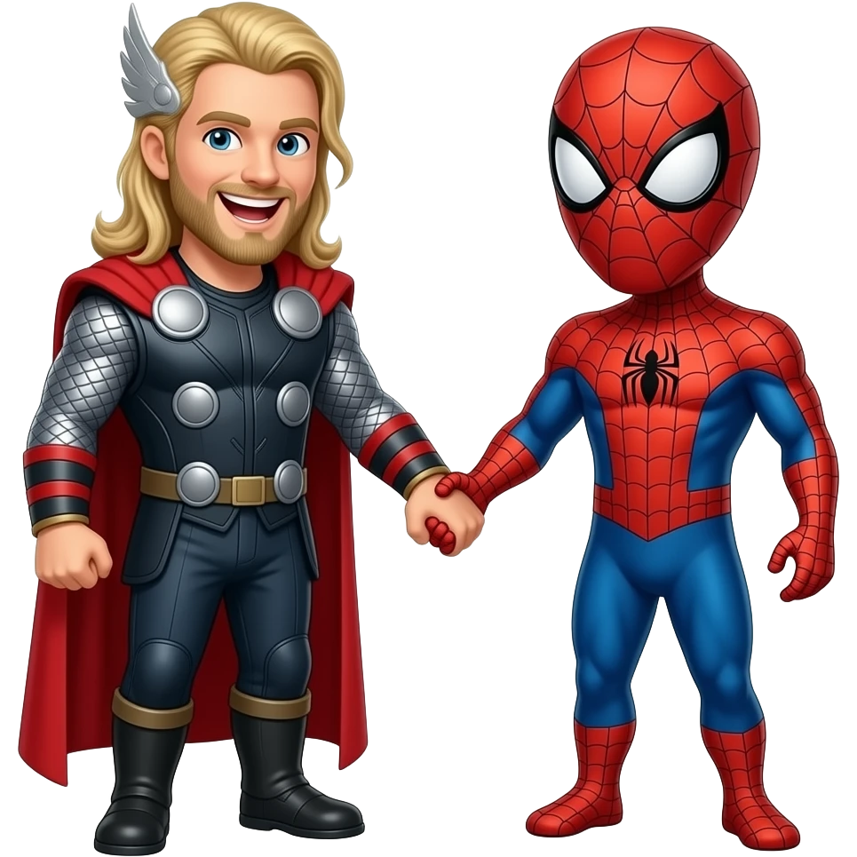 thor e mulher aranha love emoji