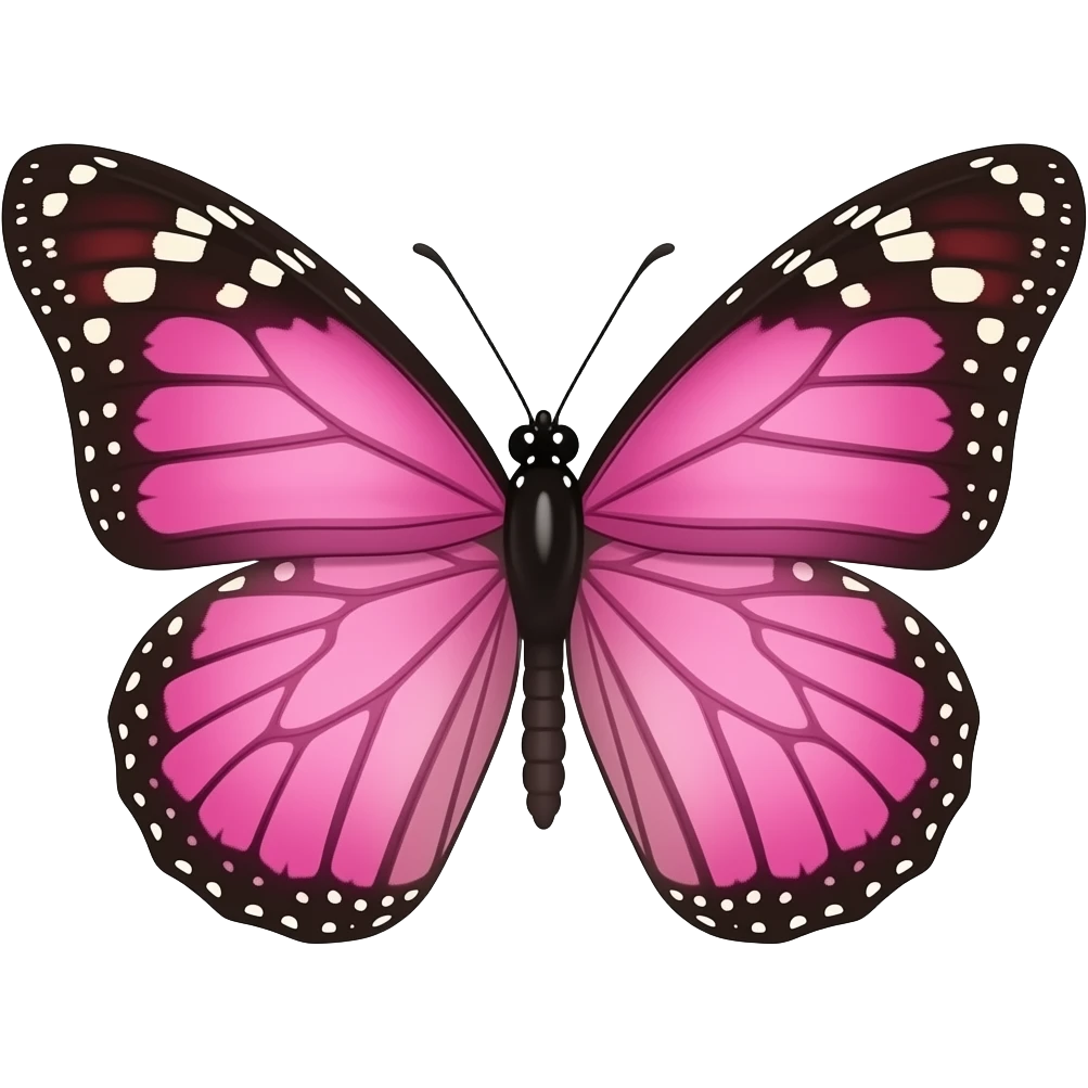 Pink butterfly emoji
