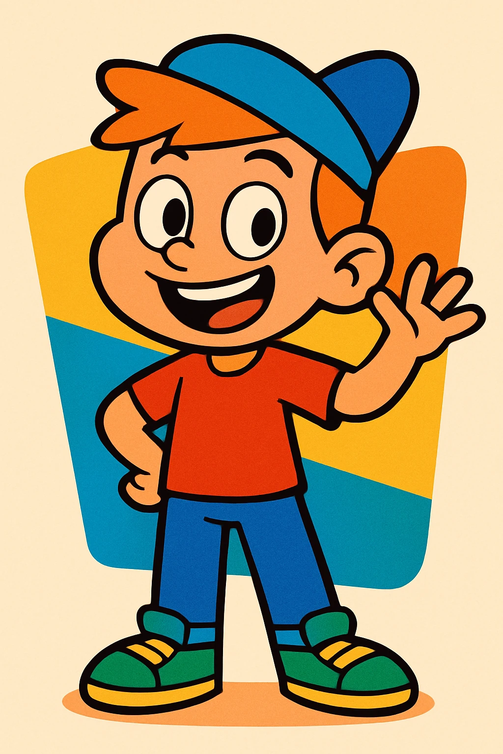 boy, vibrant cartoon style emoji