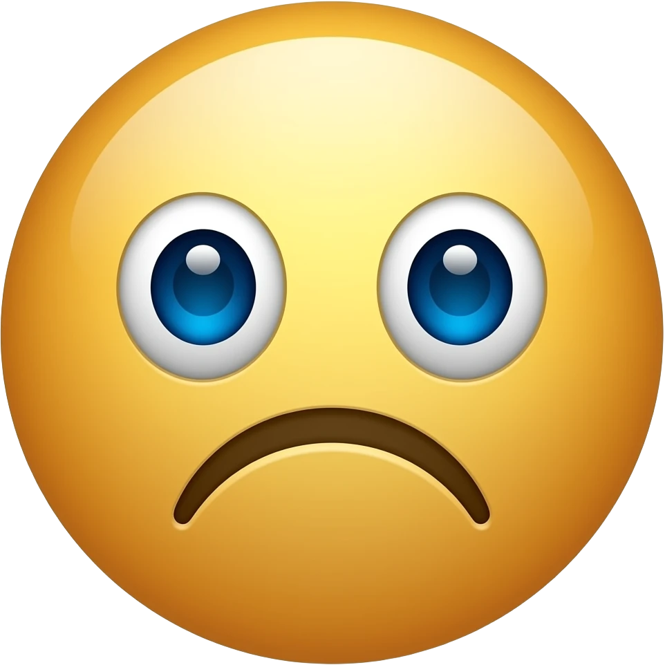 Sad face behind smile face emoji