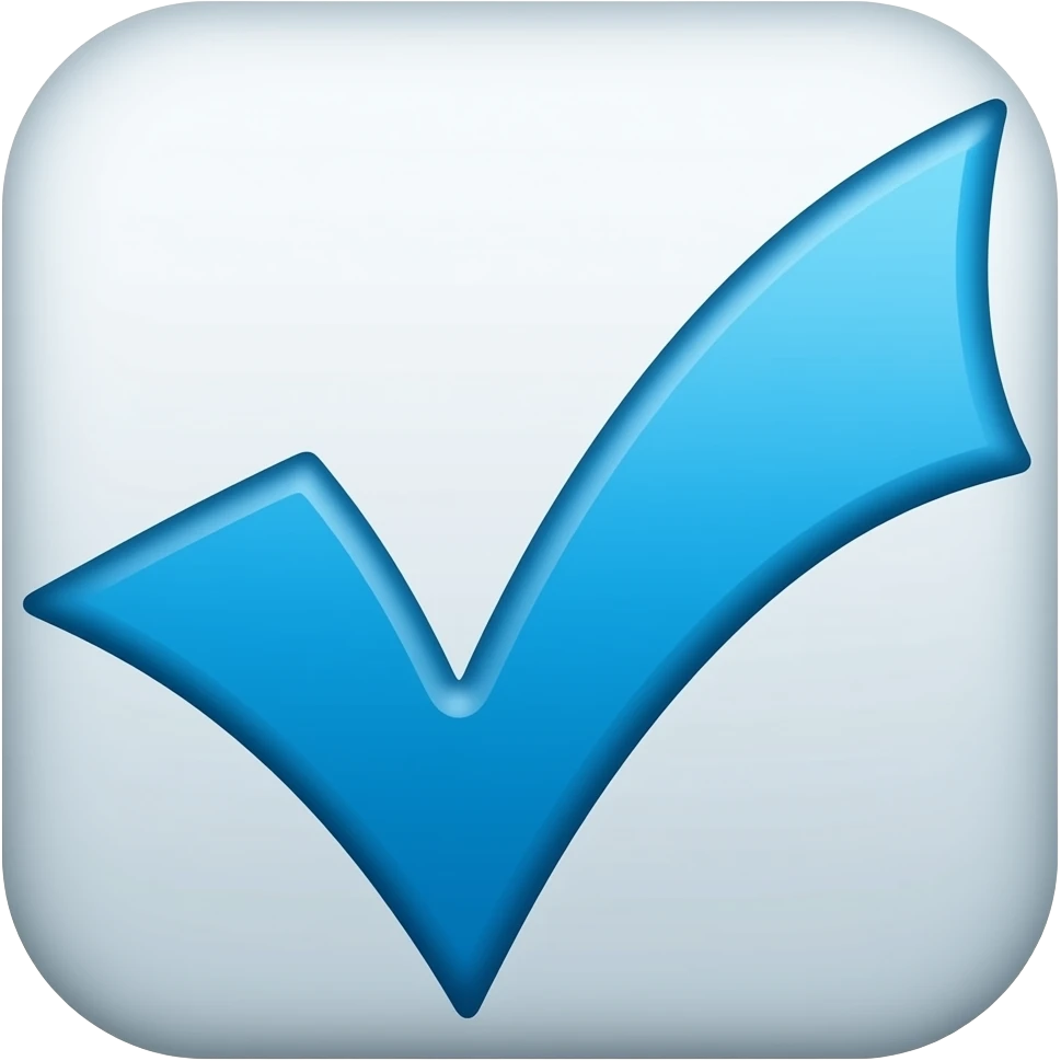 Blue tick emoji