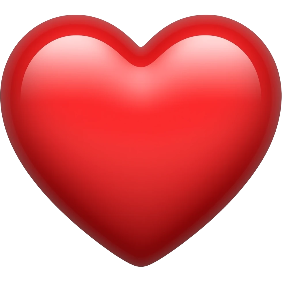 Ios red heart emoji