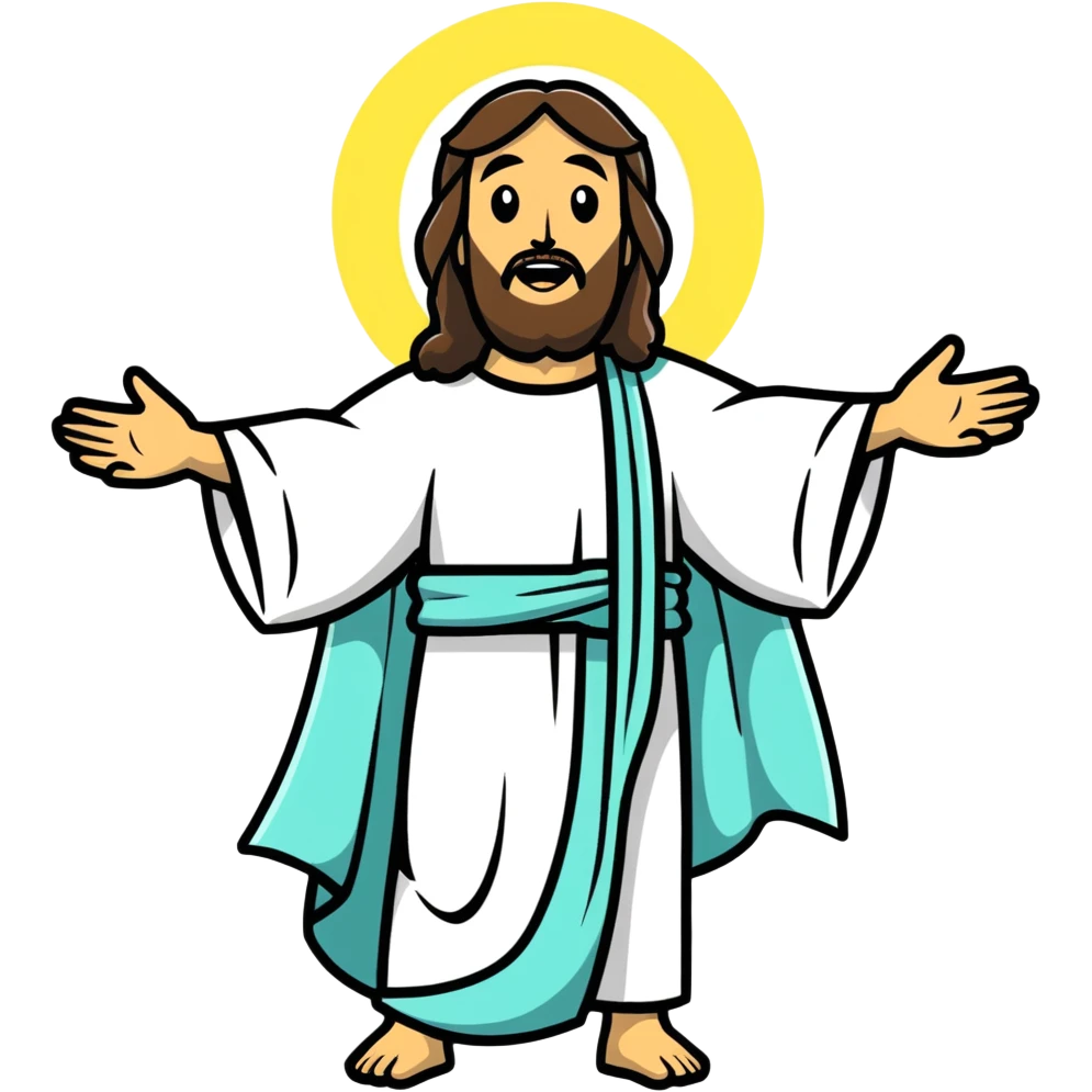 Jesus popping out  emoji