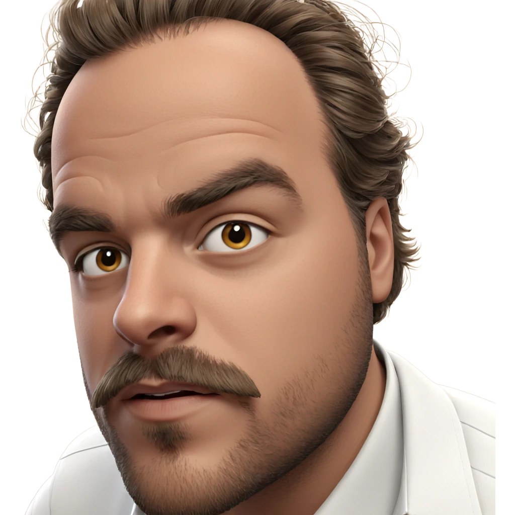 male portrait with facial hair emoji