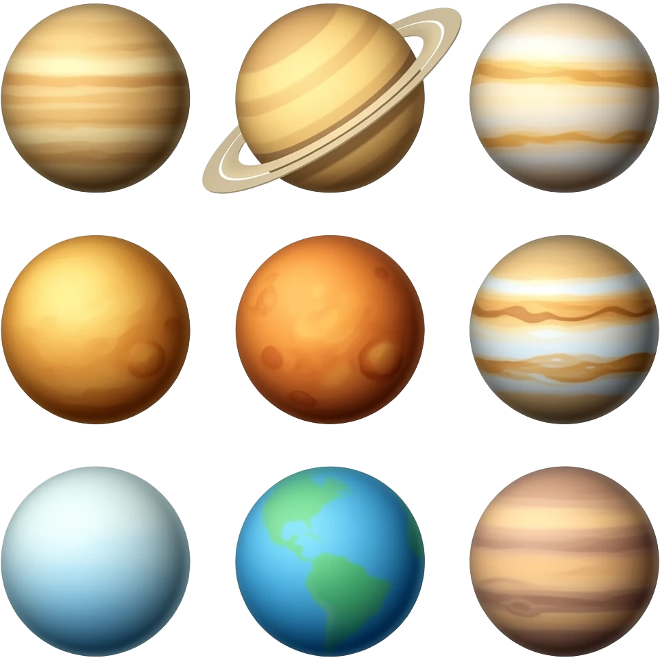 Planetary symbols emoji