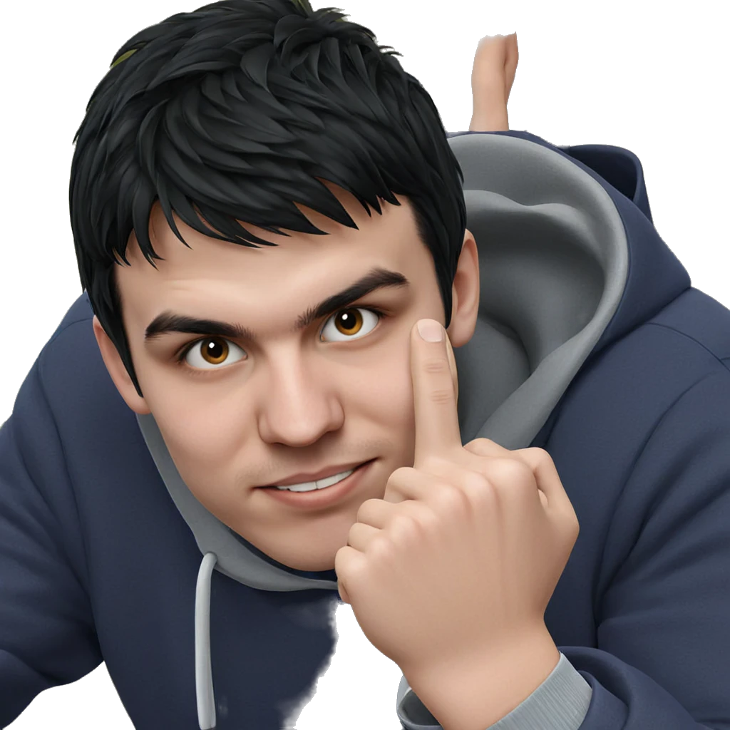 boy with black hair gesture emoji