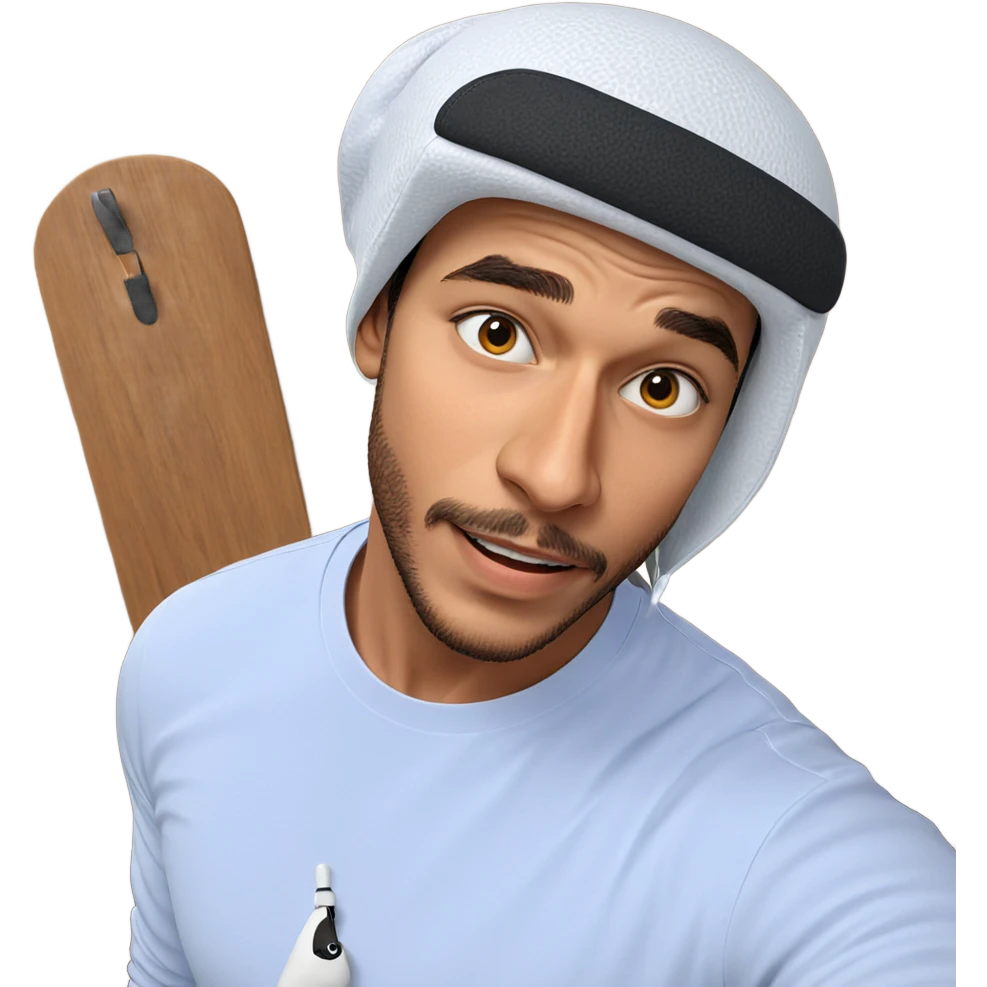 male portrait indoors with hat emoji