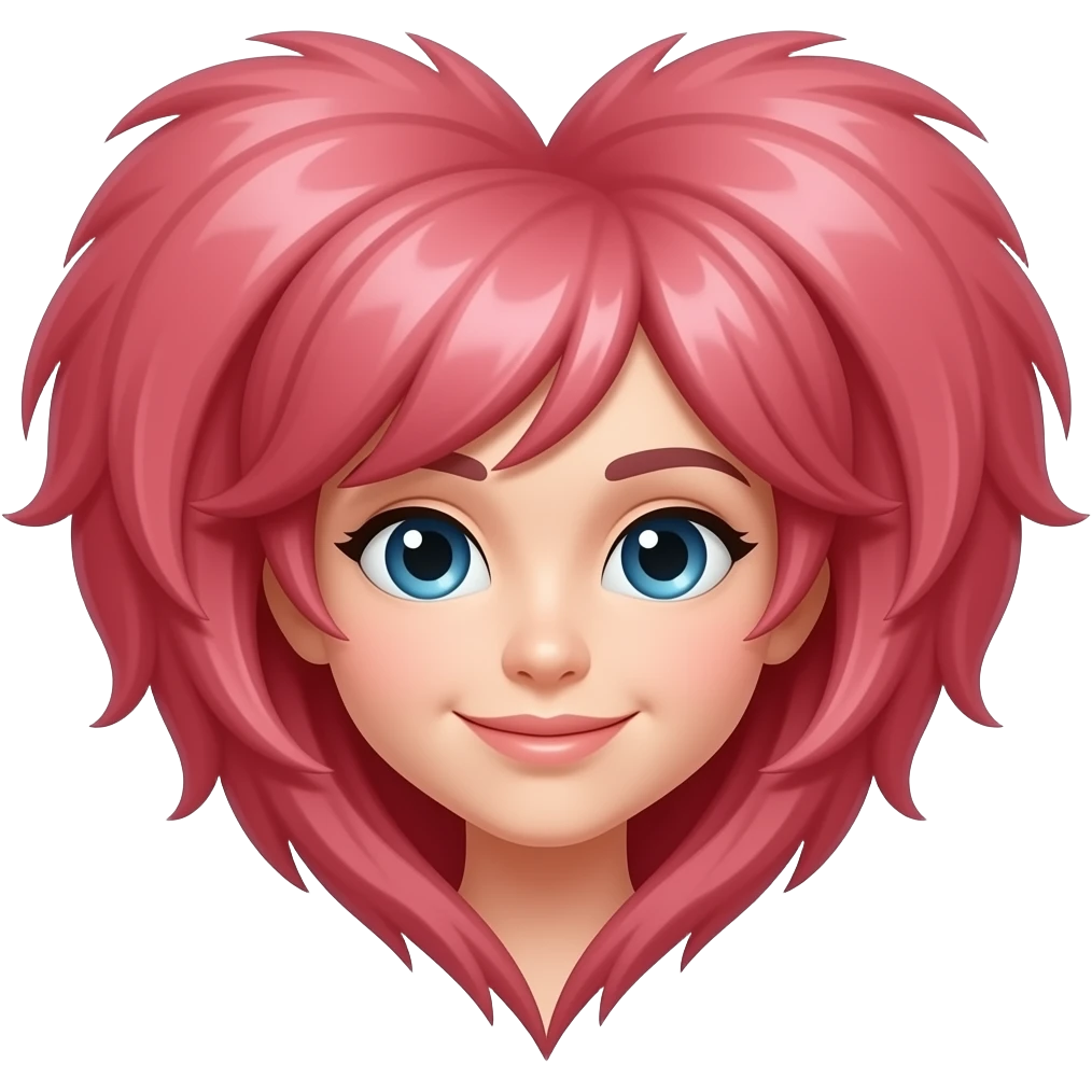 Emojis estilo iPhone tipo pack de figurinha coração cabelo emoji