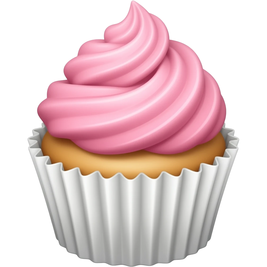 Cupcake with pink icing emoji