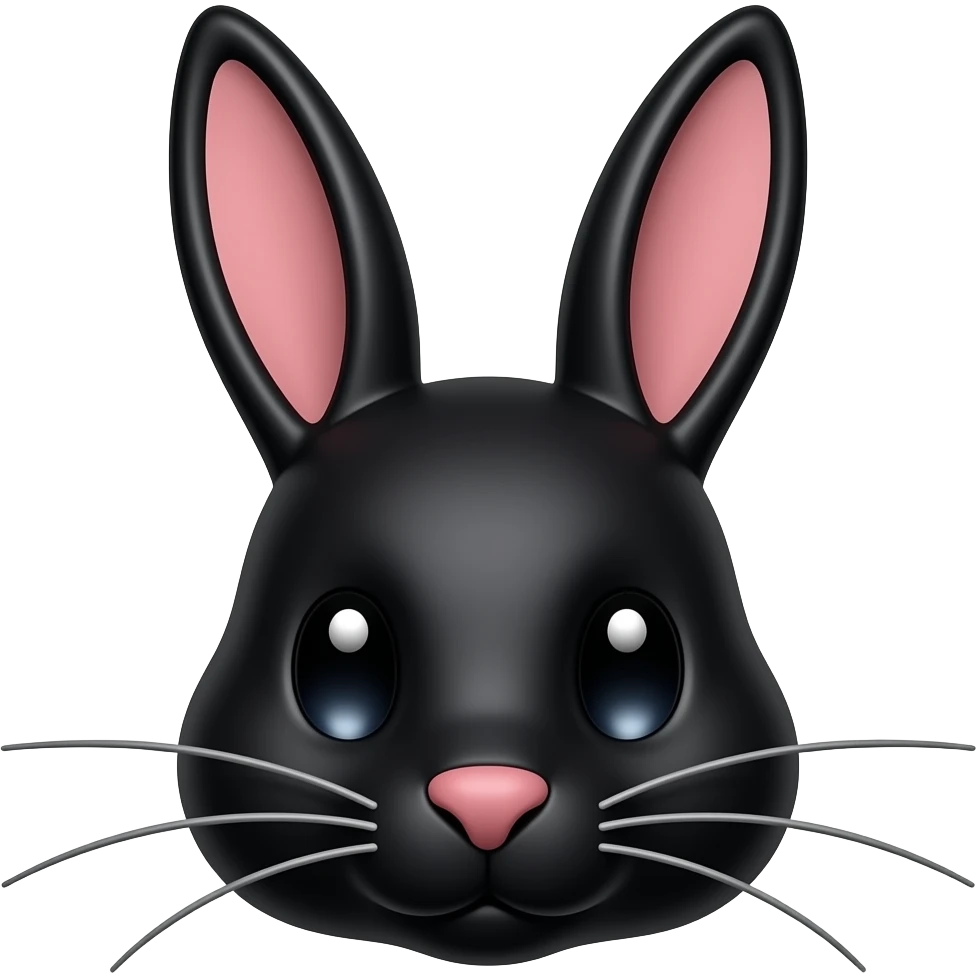black rabbit front emoji emoji