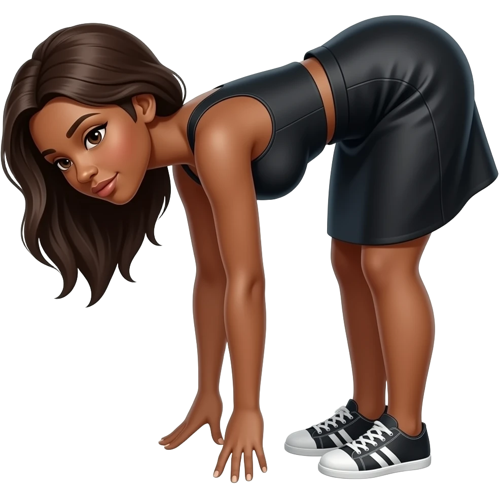 Black woman bend over emoji