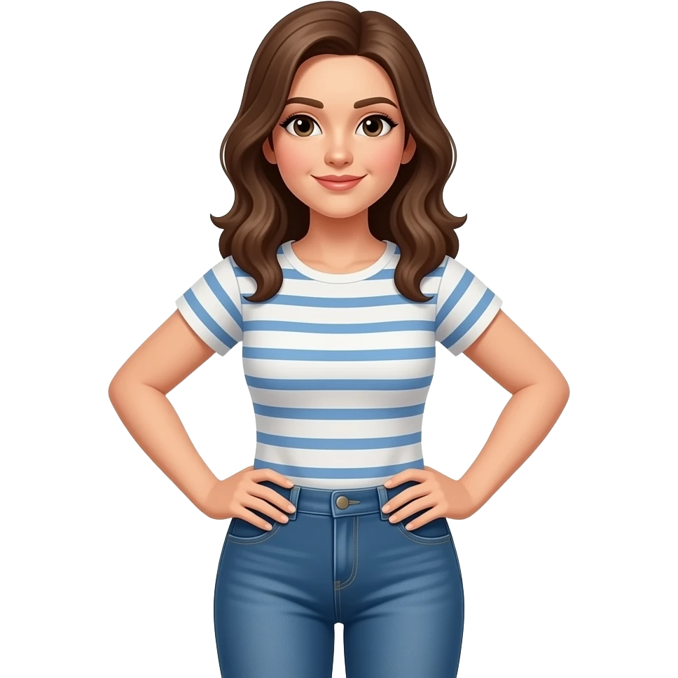 Woman with hands on butt emoji