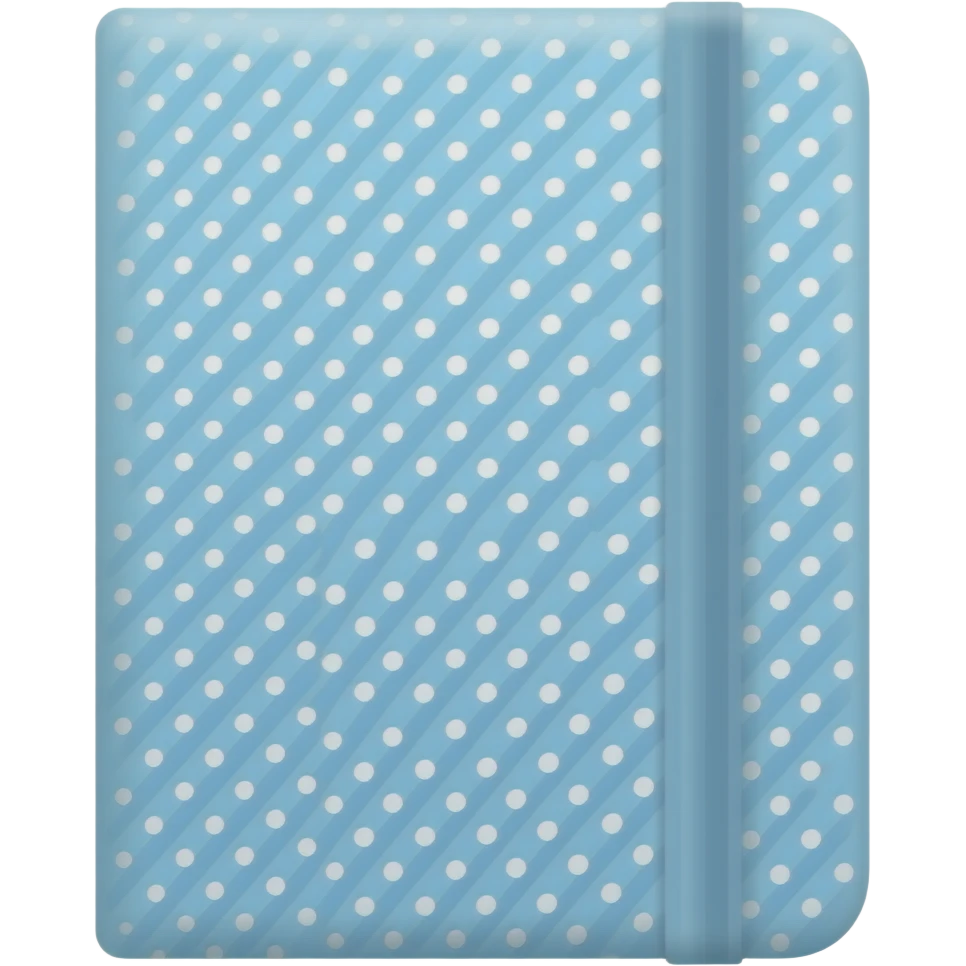 Journal aesthetic polkadots  light blue emoji