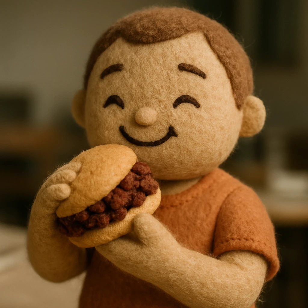 person eating sloppy joe emoji