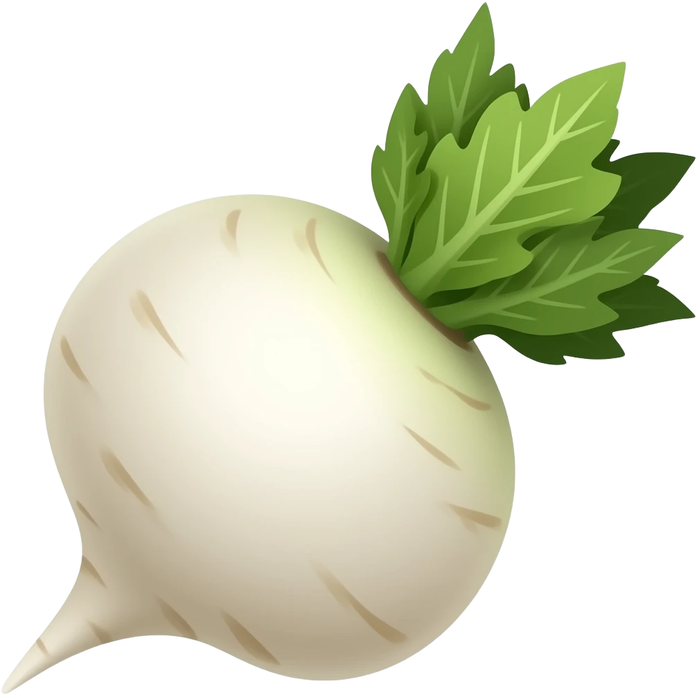 root vegetable emoji, but white like a sugar beet emoji