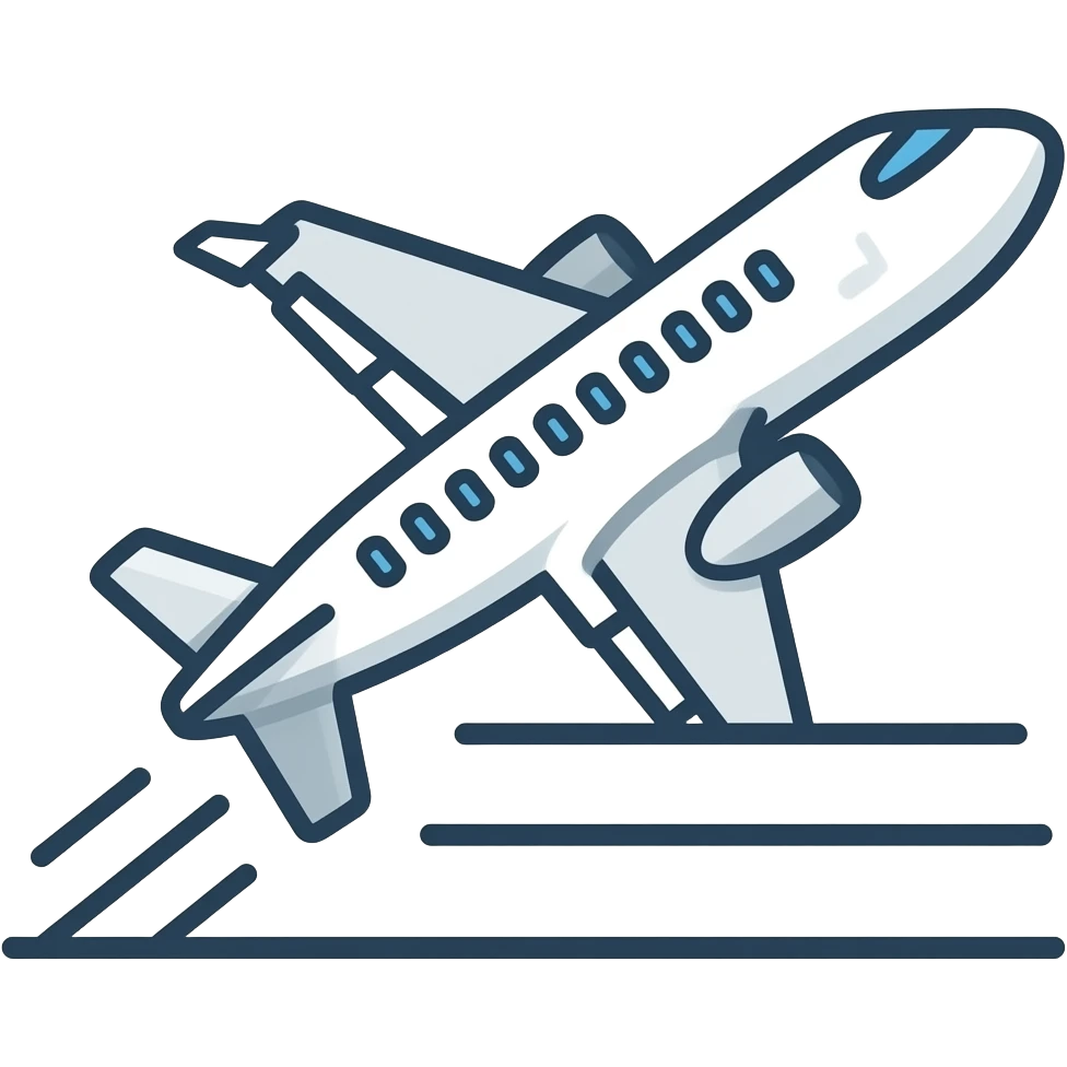 fineline plane in takeoff emoji