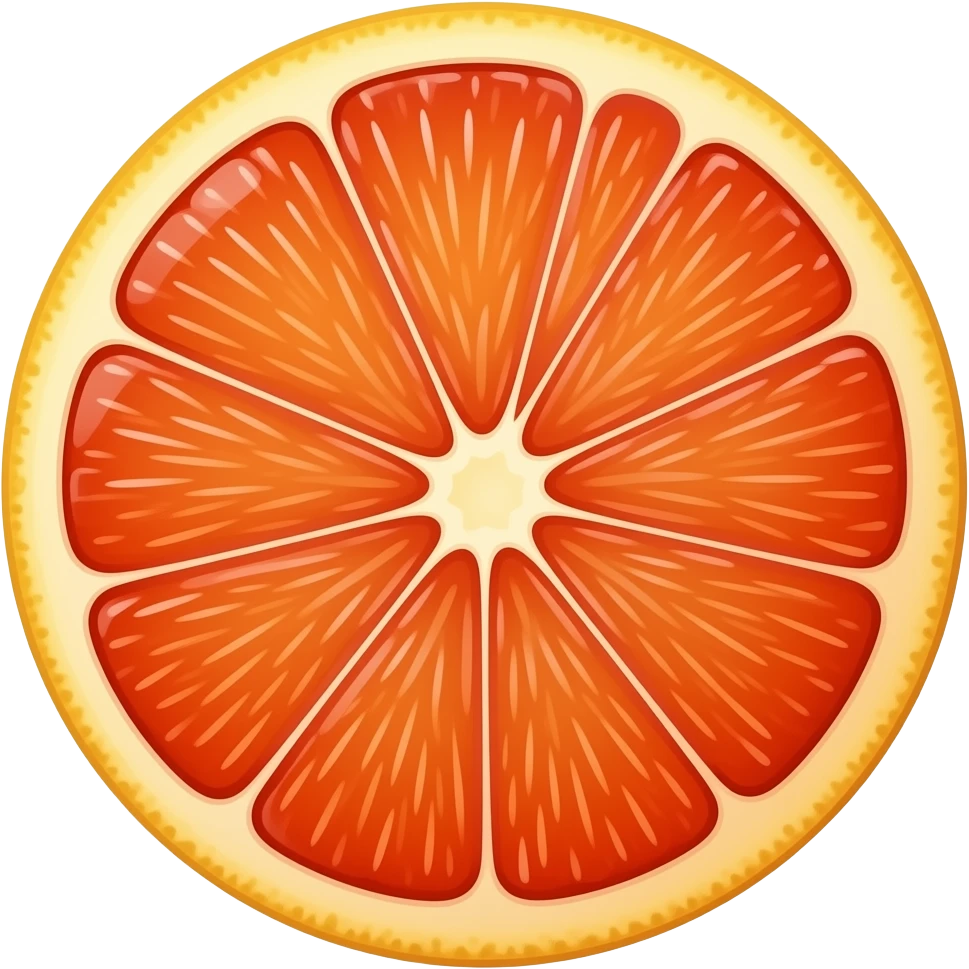 grapefruit not cut no leaves emoji