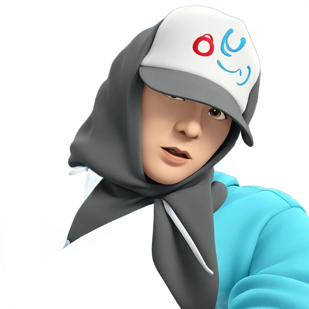 fashionable solo style with hat emoji