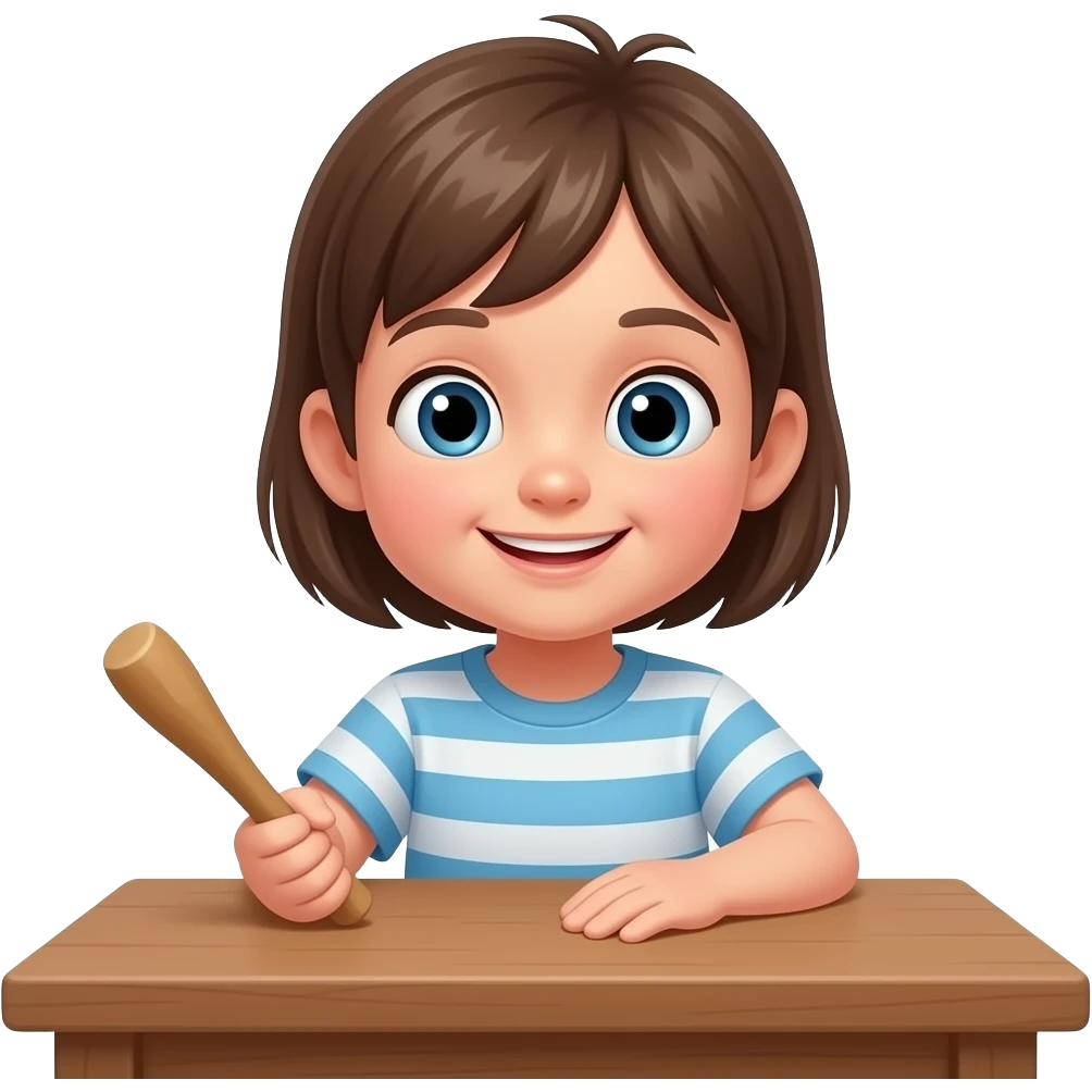child banging on table emoji