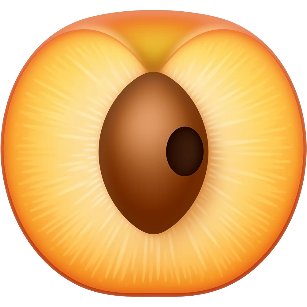 Open peach with a hole in the middle emoji