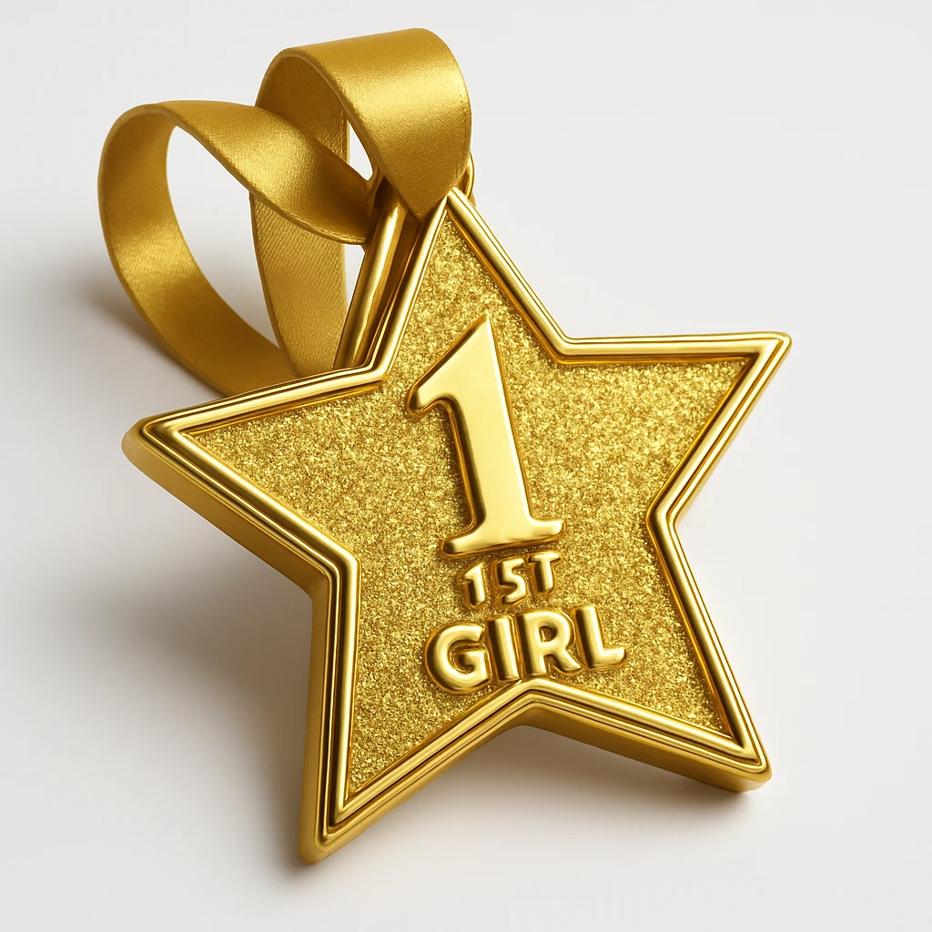 a glittery golden star-shaped medal  emoji
