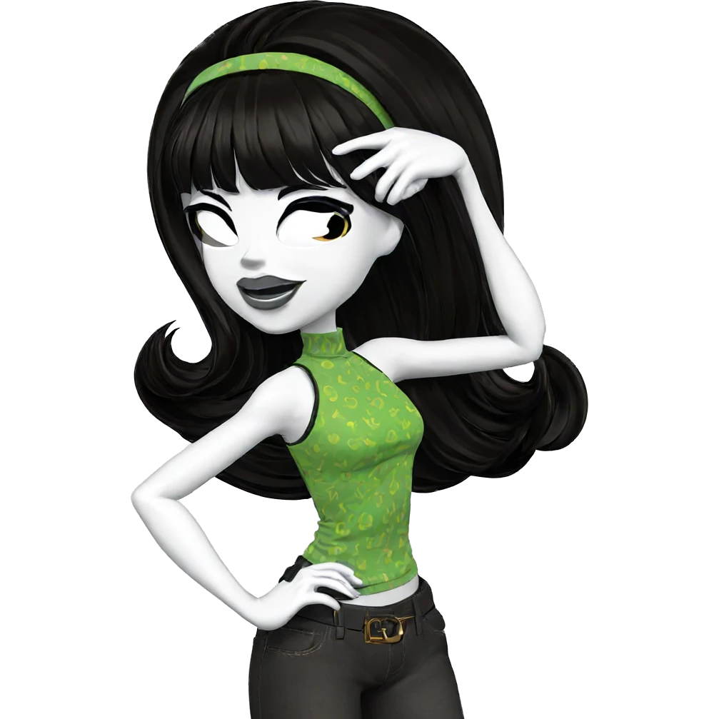 smiling girl with long hair emoji