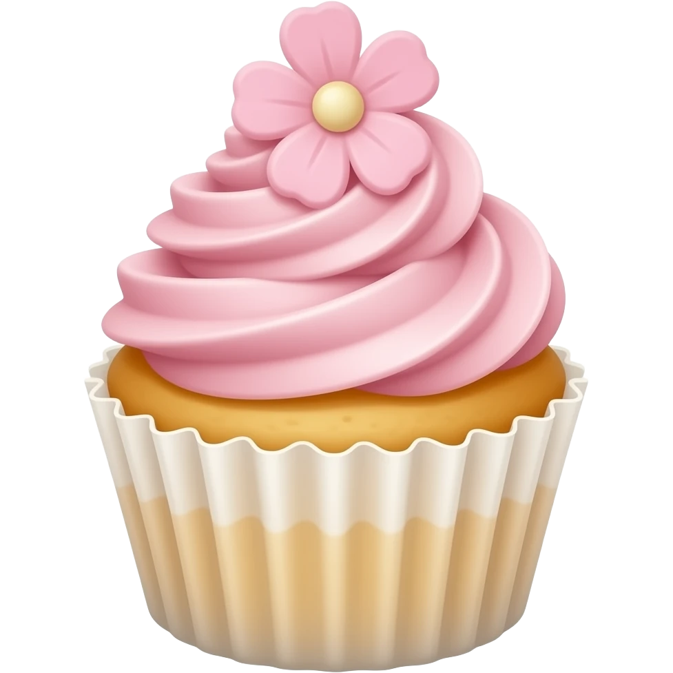 Cupcake with pink icing emoji