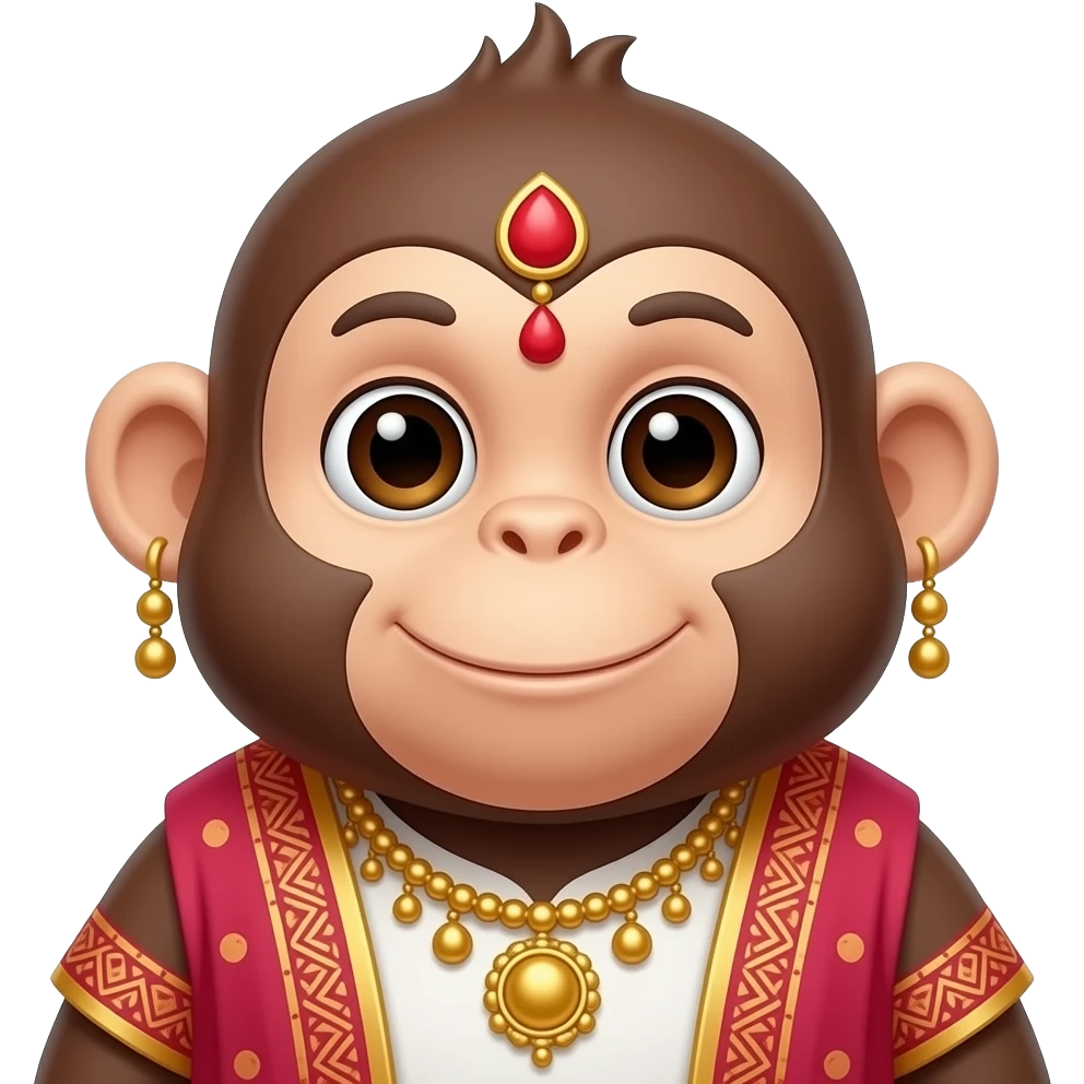 Make a Blooket emoji fat supersonic chubby monkey guy indian emoji