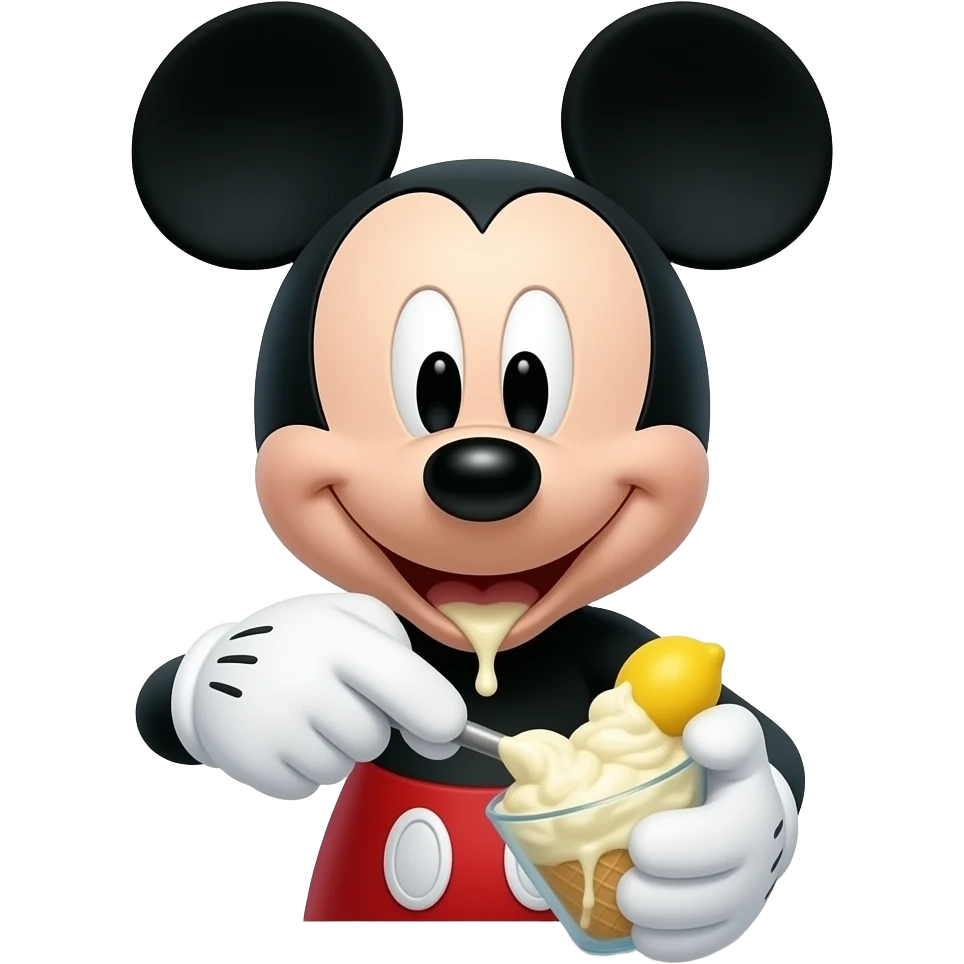 Mickey mouse you're mixing food ice cream and lemon no I don't yucky emoji