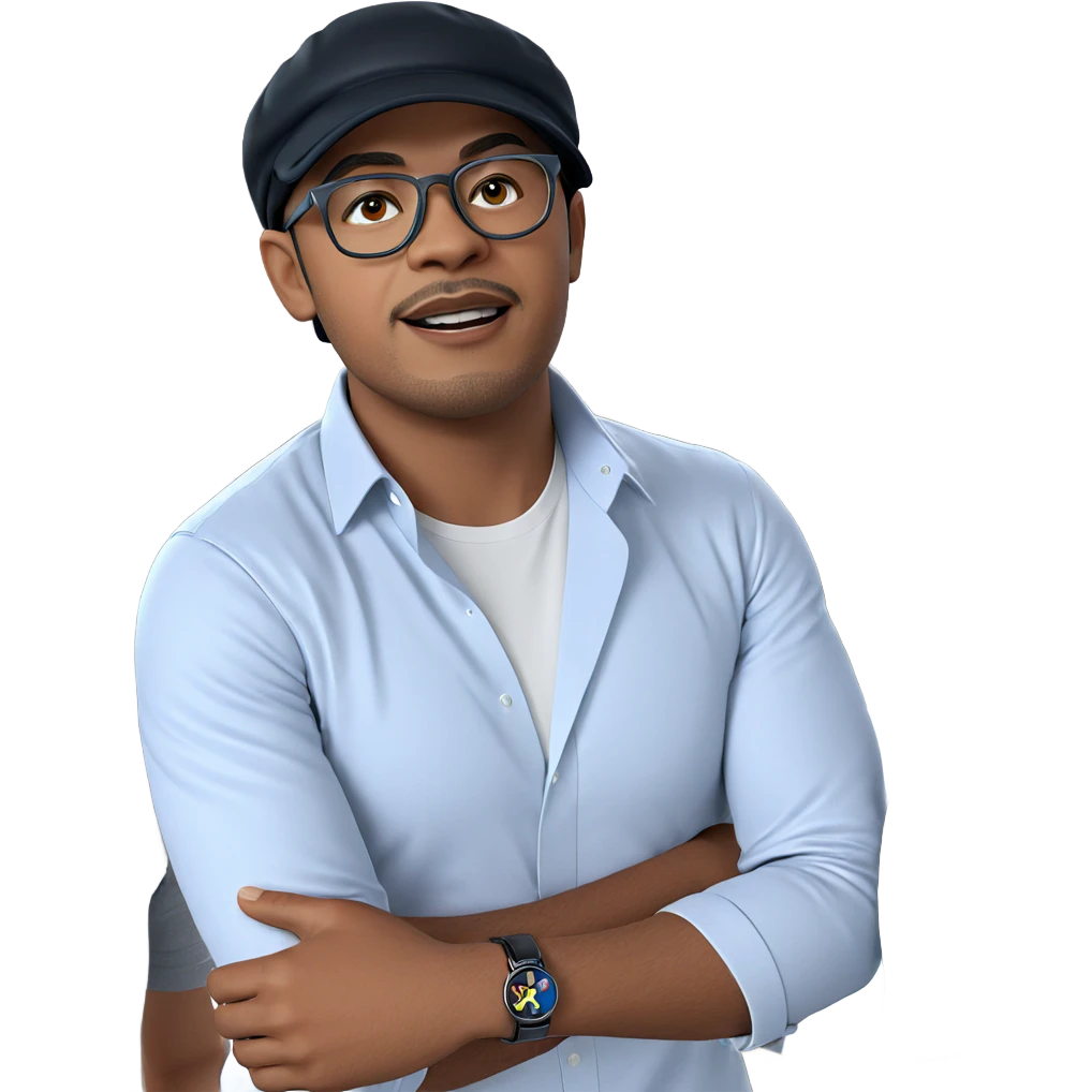 stylish male indoors portrait emoji