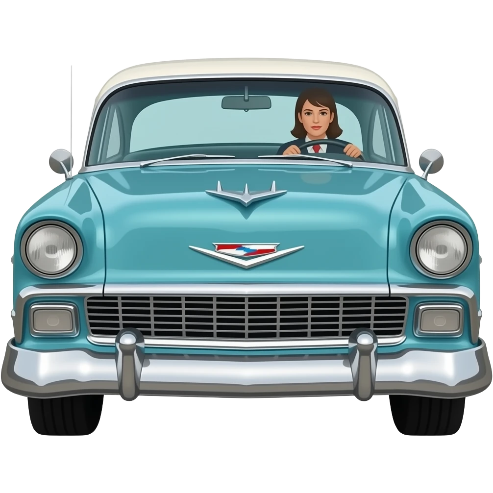1956 Chevy Belair with Springsteen inside emoji