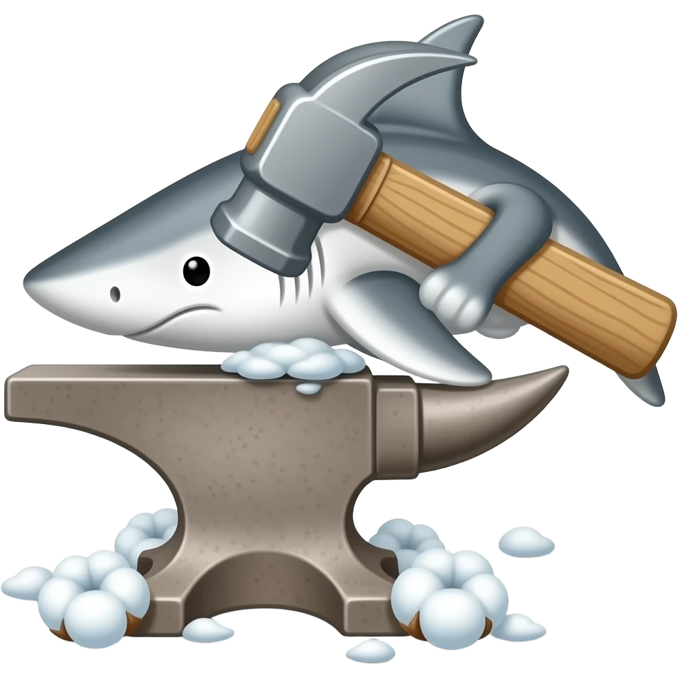 锤头 隔着棉花 打在铁砧上 emoji