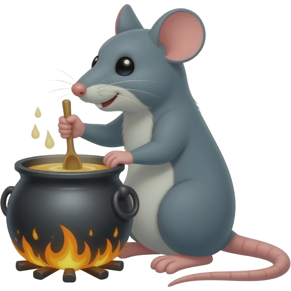 rat stirring cauldron emoji