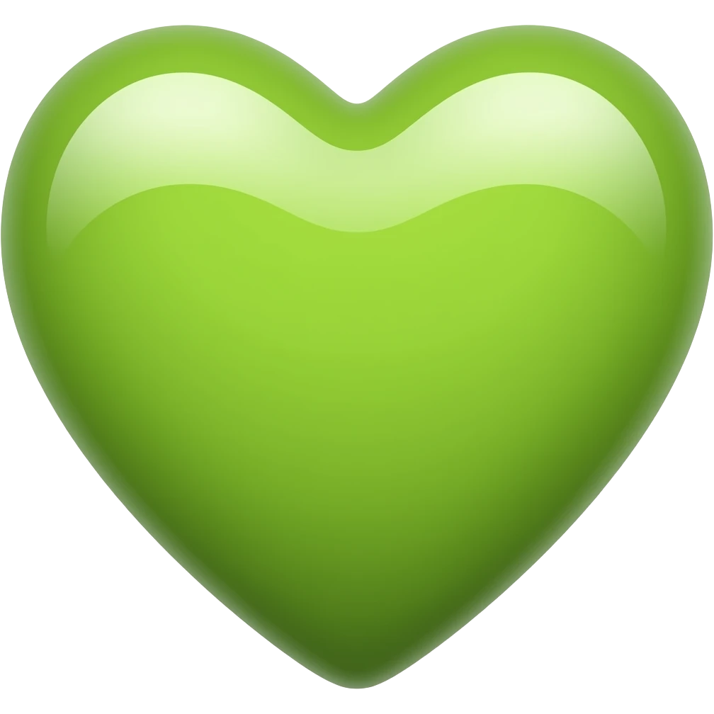 generate the Lime heart emoji (from Emoji 18.2) emoji
