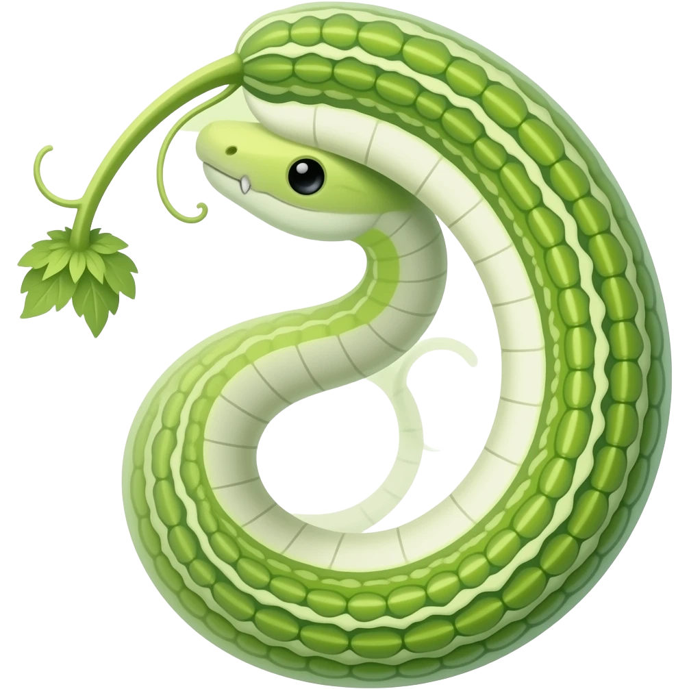 Snake gourd thin no eye no thung no mouth no face emoji
