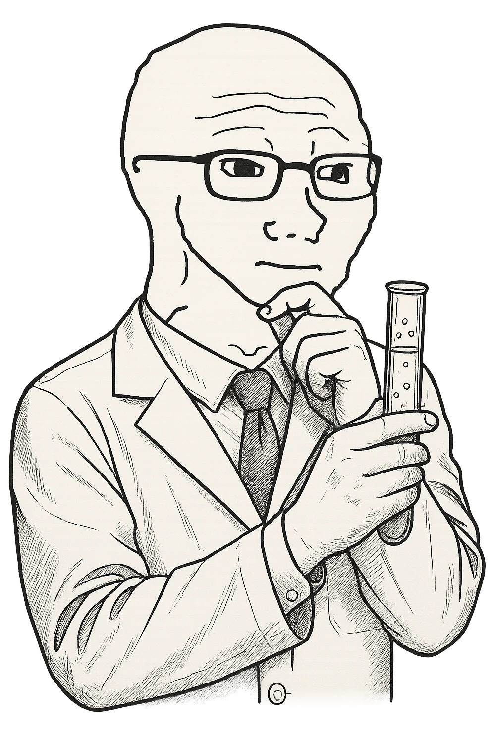 wojak as a scientist emoji