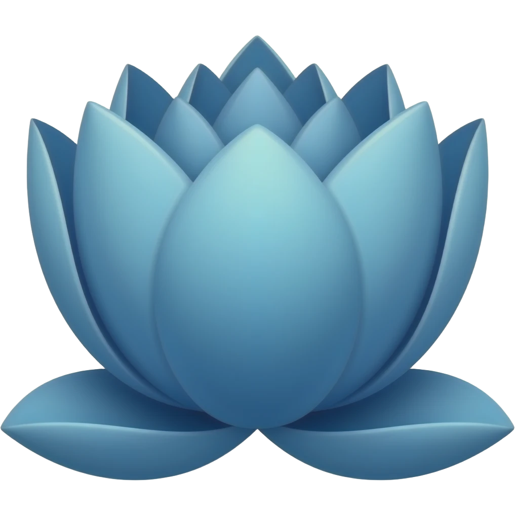 Beautiful blue lotus emoji