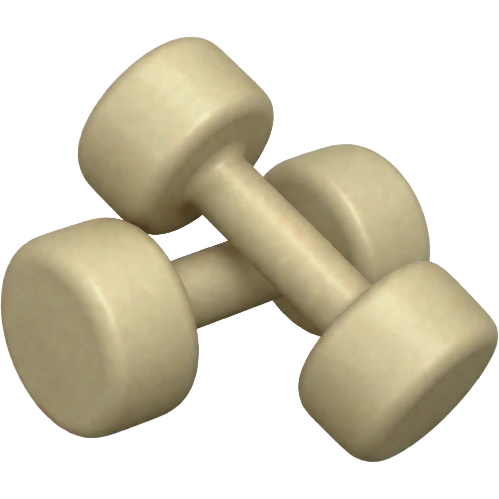 pesas pilates de color beige emoji