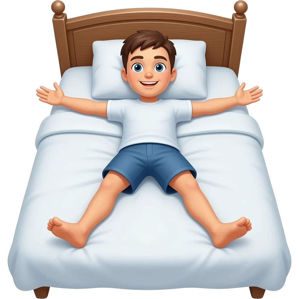 legs spread open on bed emoji