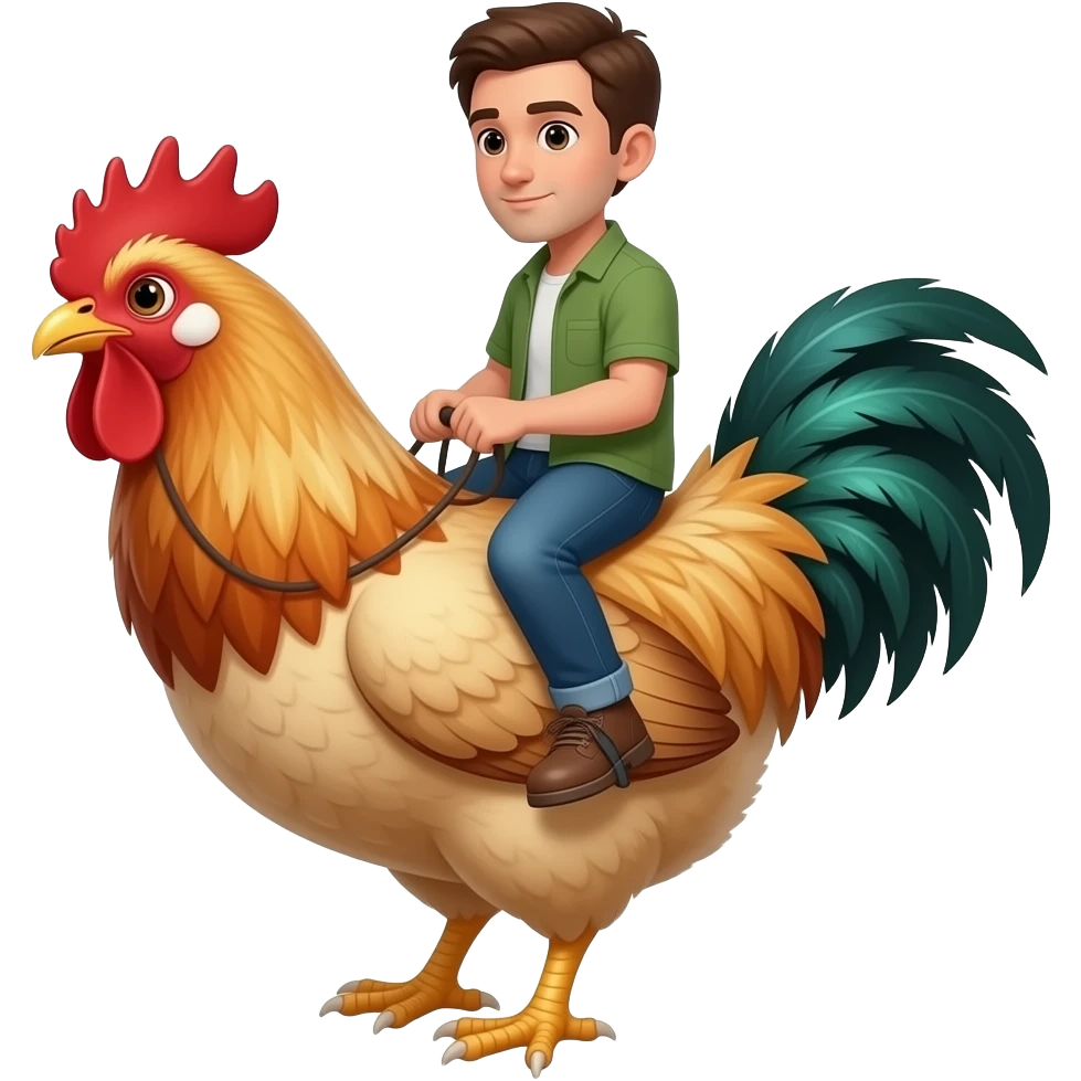 Chicken jockey emoji