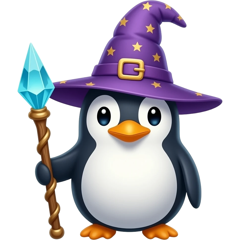 Penguin Wizard emoji