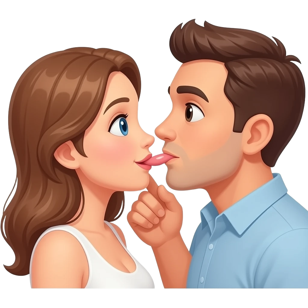 Man put the his penis in mouth of his wife emoji