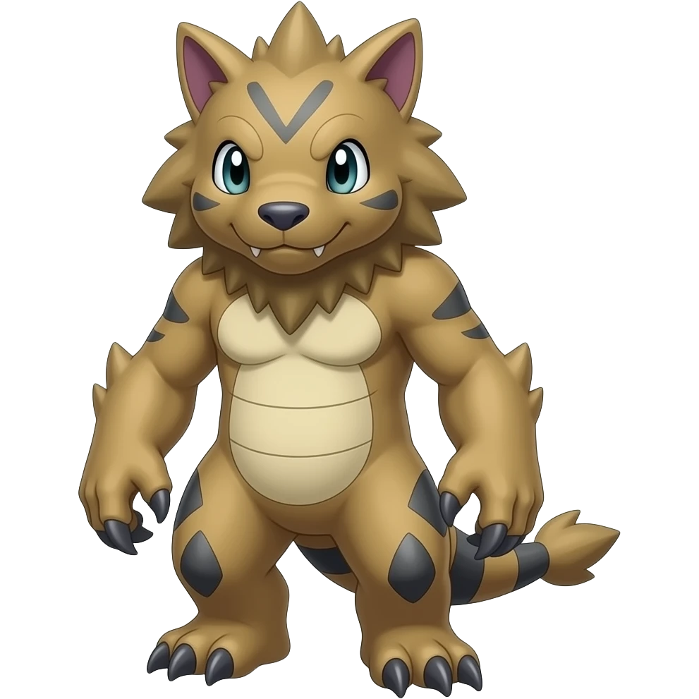 Guilmon-Patamon-Wickerbeast-Vernid-animal-hybrid-creature, full body emoji