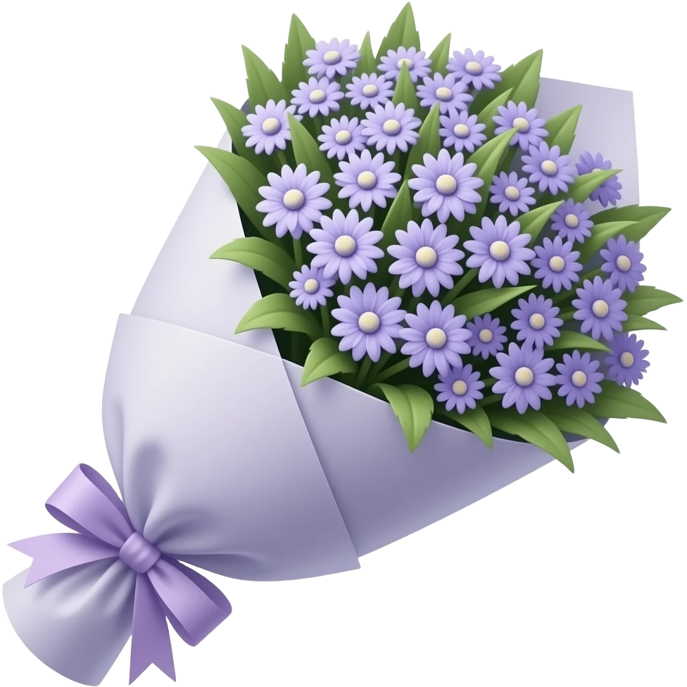 باقة مغلفة جيبسوفيليا لون موف emoji