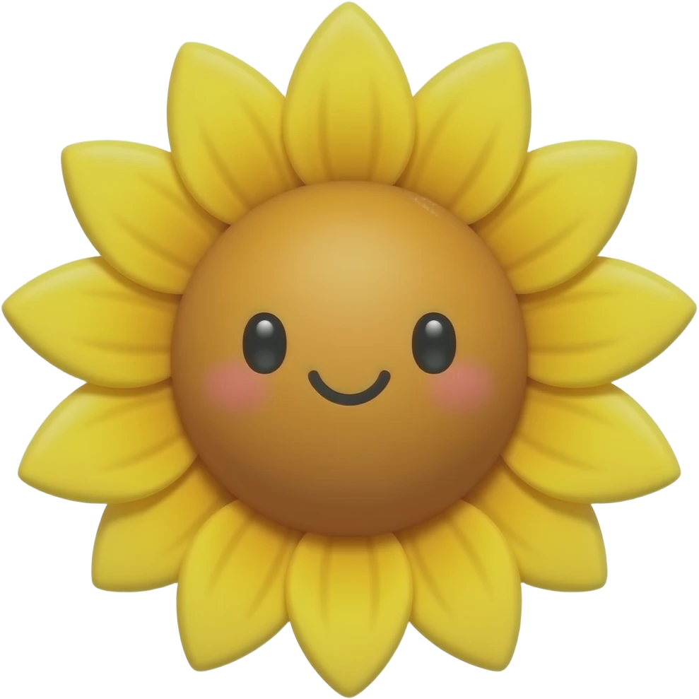 Girasol Con cara kawaii emoji